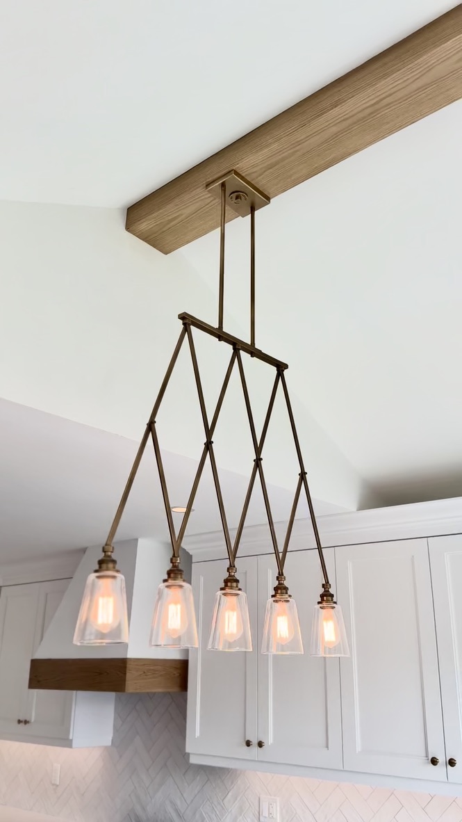 Close view of the Bailey kitchen pendant lighting