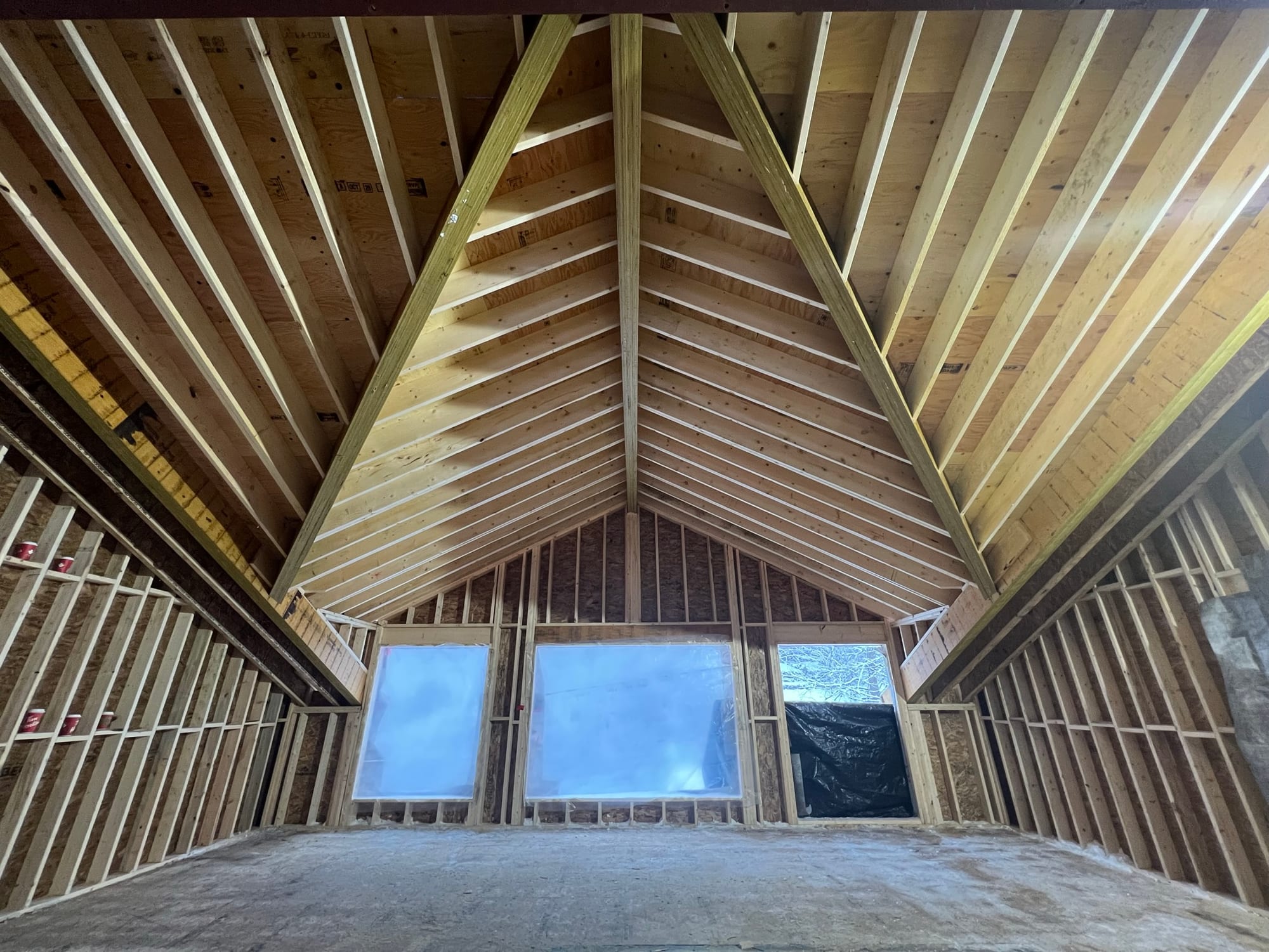 Cathedral roof framing