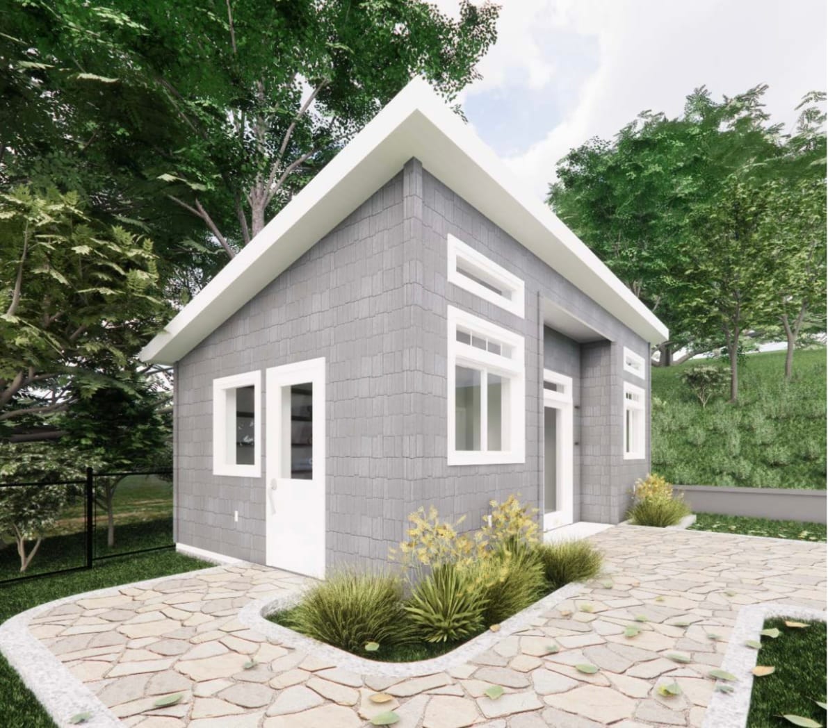 Design rendering of the St. Jacobs backyard studio